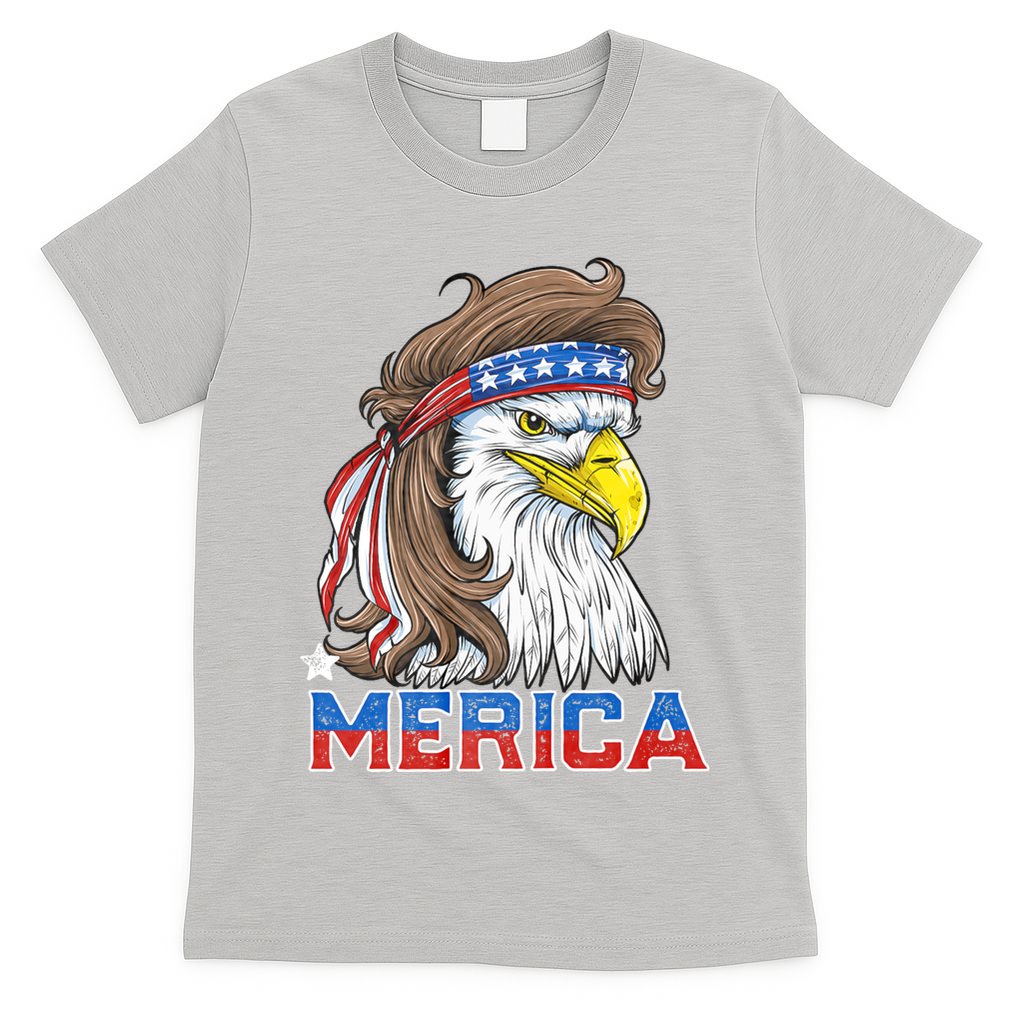 Merica Eagle Mullet 4th Of July American Flag Usa T-Shirt