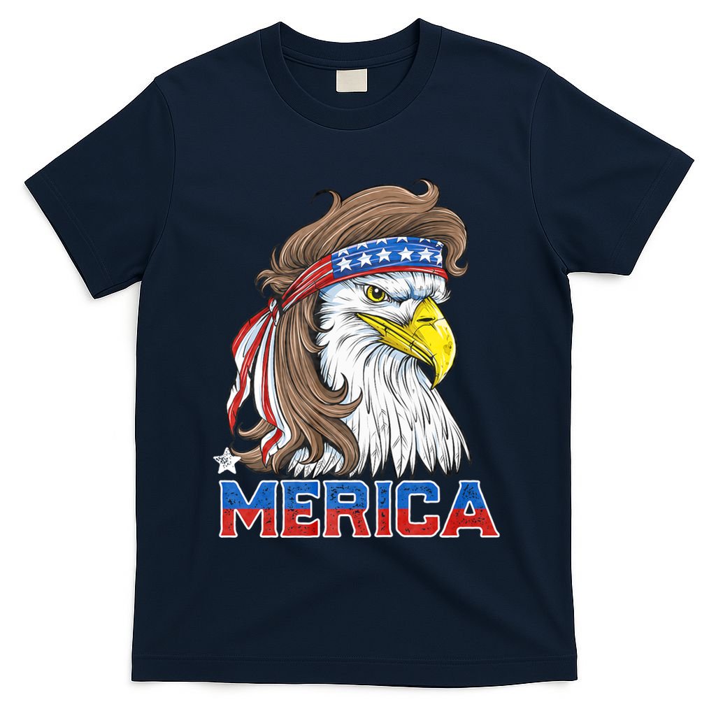 Merica Eagle Mullet 4th Of July American Flag Usa T-Shirt