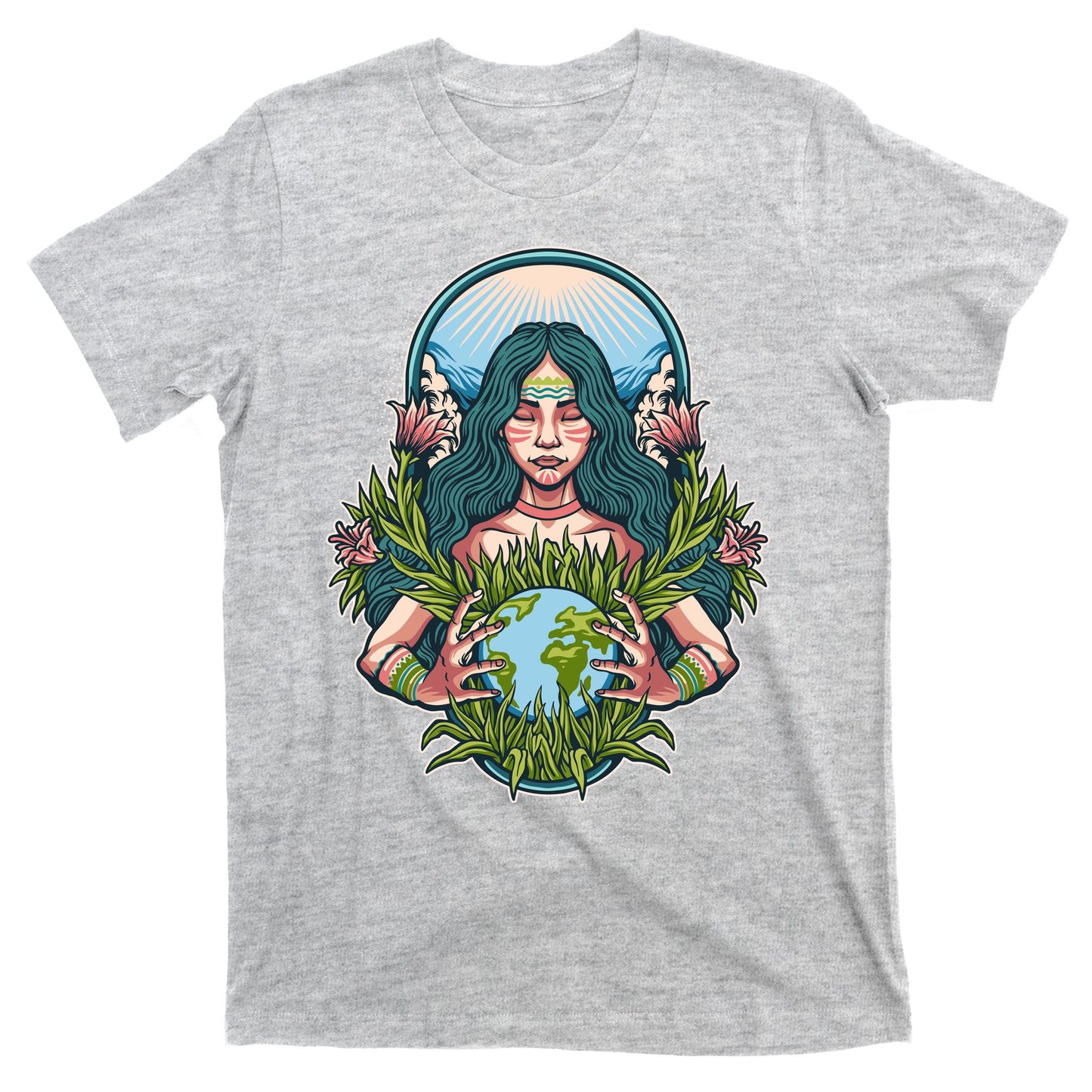 Mother Earth Native American Earth Day T-Shirt