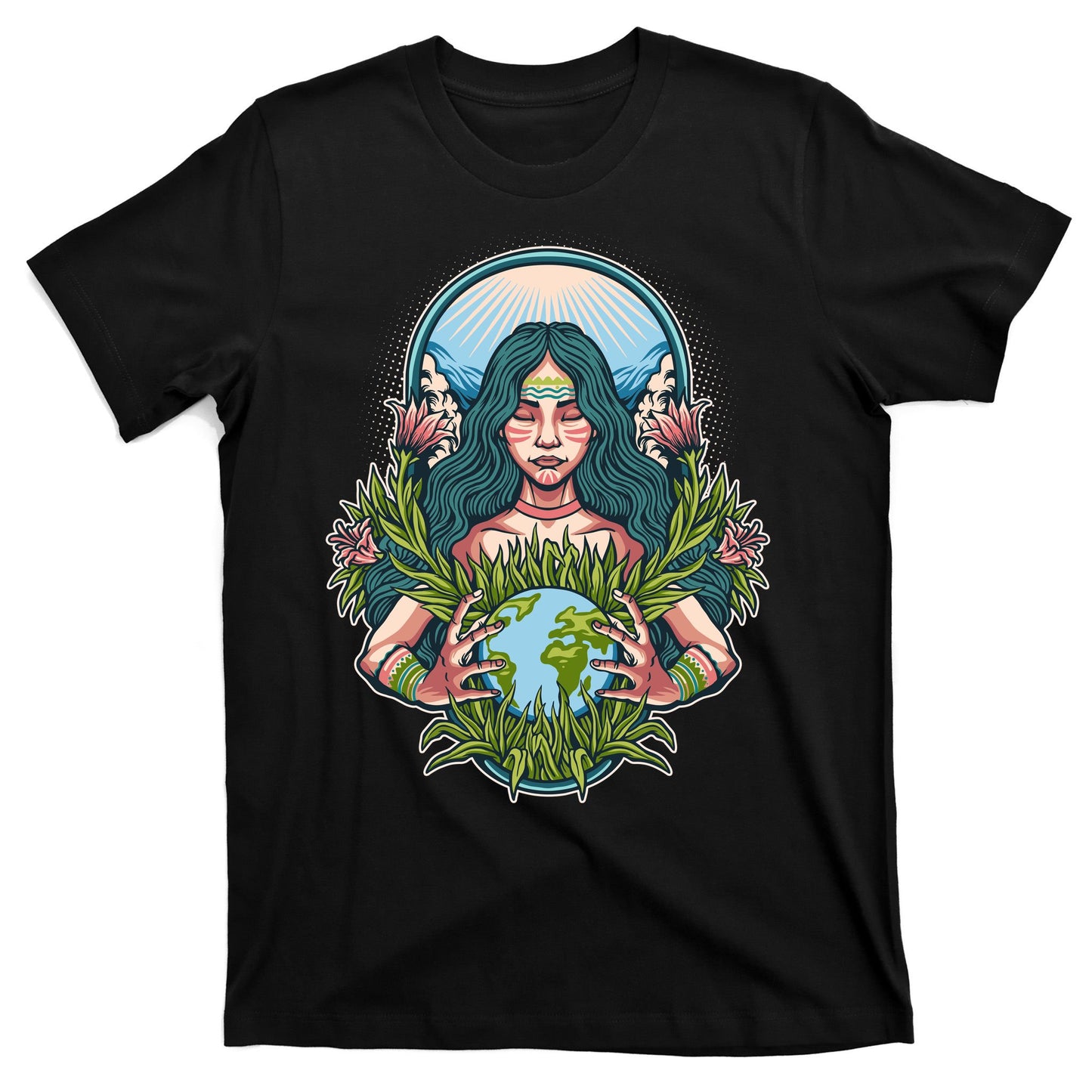 Mother Earth Native American Earth Day T-Shirt