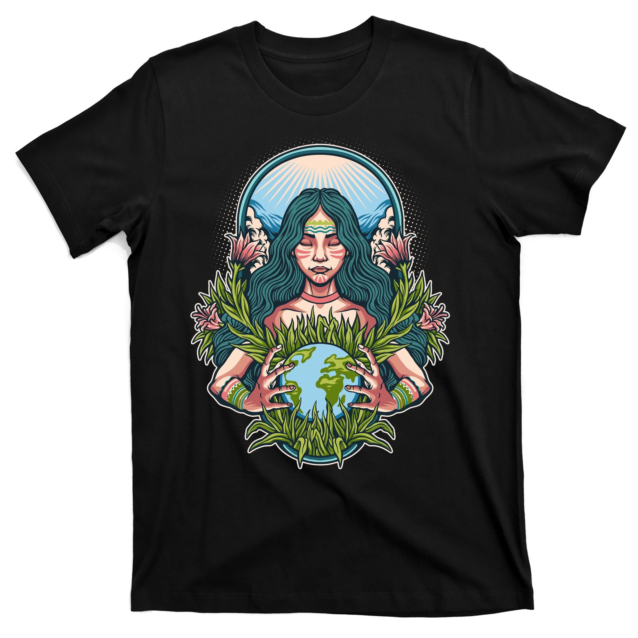 Mother Earth Native American Earth Day T-Shirt
