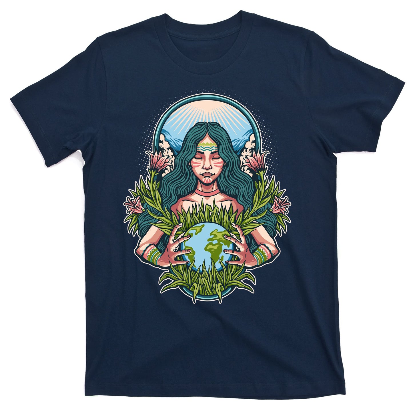Mother Earth Native American Earth Day T-Shirt