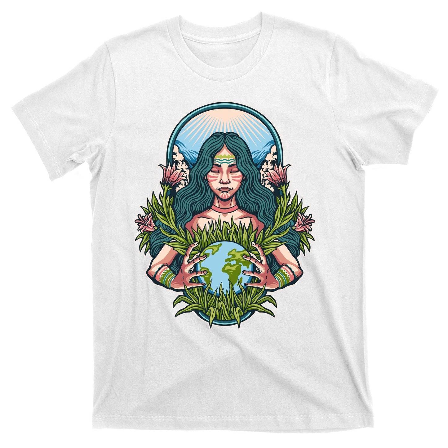 Mother Earth Native American Earth Day T-Shirt