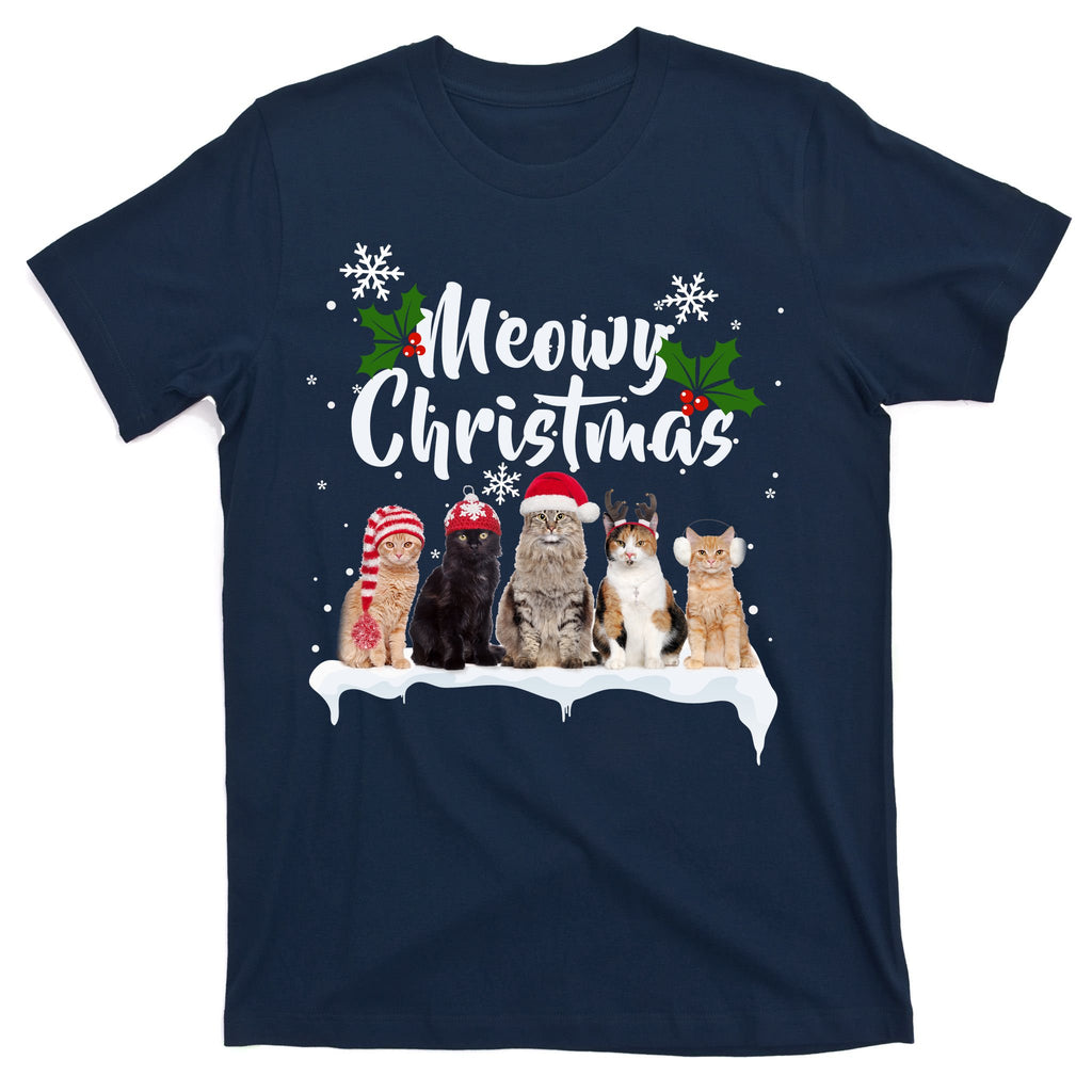 Meowy Christmas Winter Cats T-Shirt