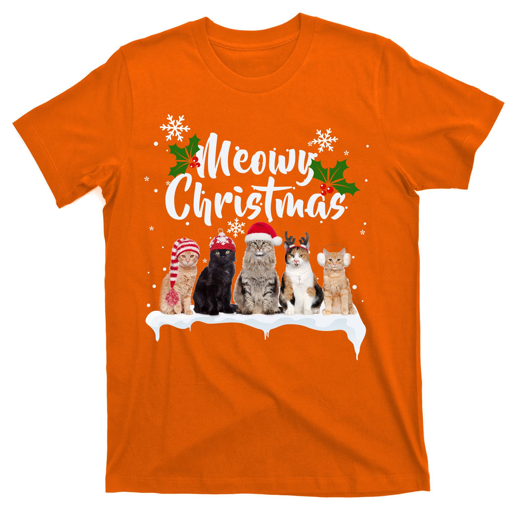 Meowy Christmas Winter Cats T-Shirt