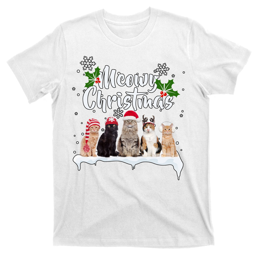 Meowy Christmas Winter Cats T-Shirt