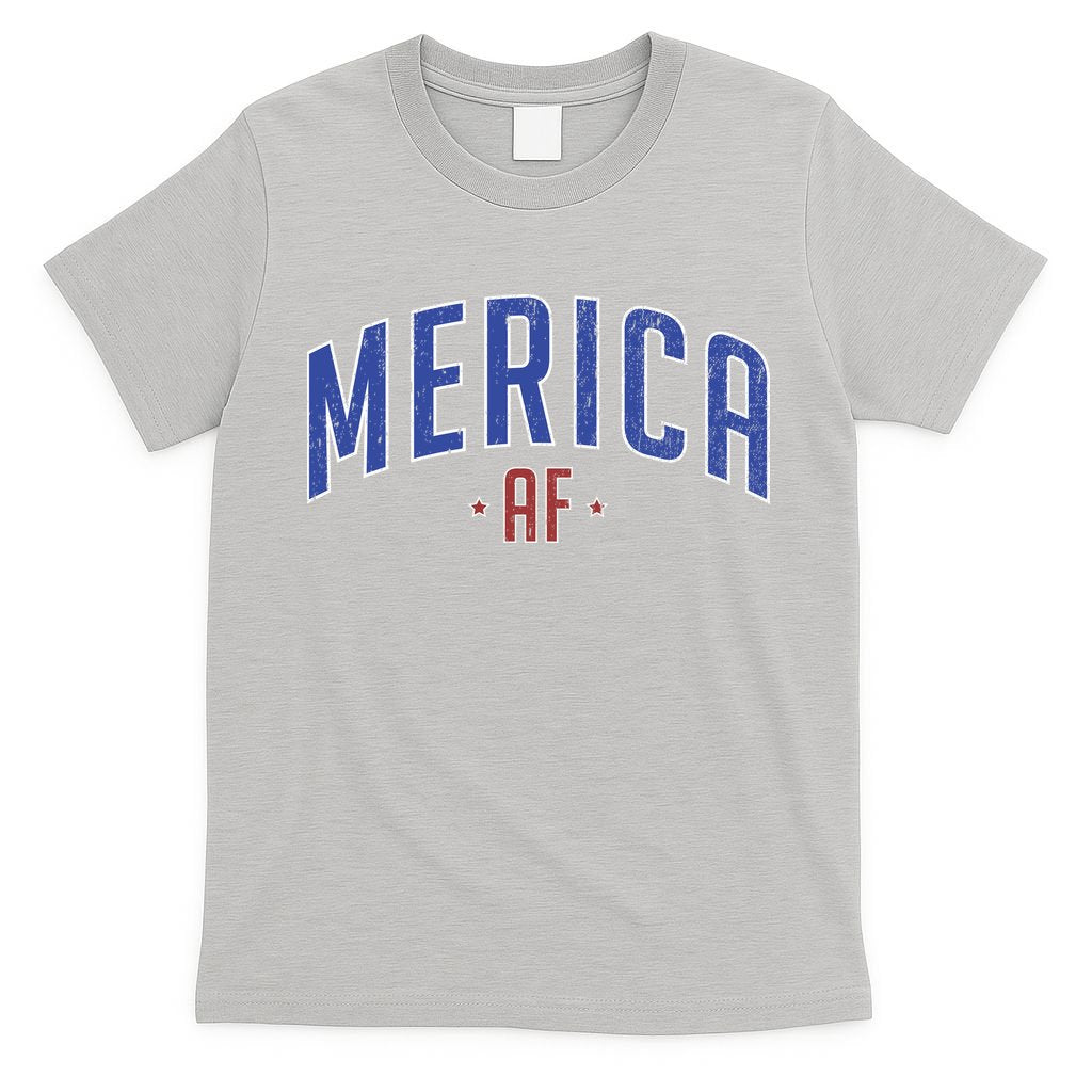 Merica AF Distressed USA Logo T-Shirt