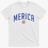 Merica AF Distressed USA Logo T-Shirt
