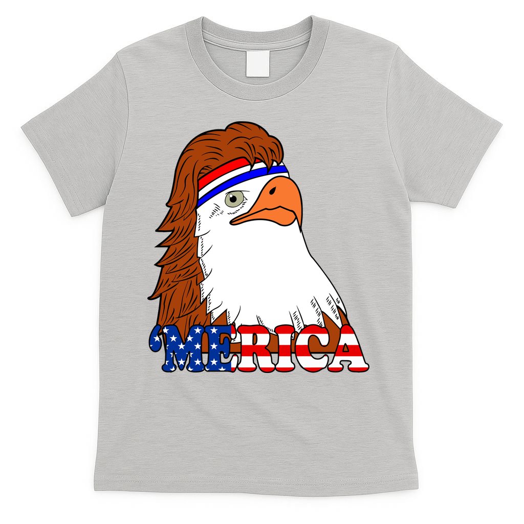 Merica Bald Eagle Retro USA Flag T-Shirt