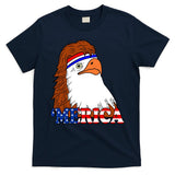 Merica Bald Eagle Retro USA Flag T-Shirt
