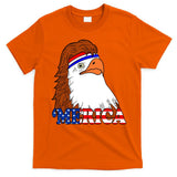 Merica Bald Eagle Retro USA Flag T-Shirt