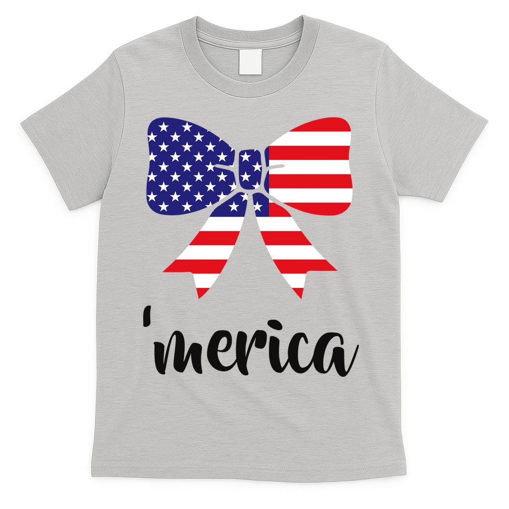 Merica Bow Tie USA Flag T-Shirt