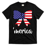 Merica Bow Tie USA Flag T-Shirt