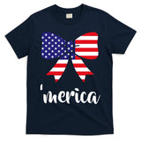 Merica Bow Tie USA Flag T-Shirt