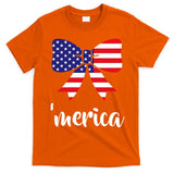 Merica Bow Tie USA Flag T-Shirt