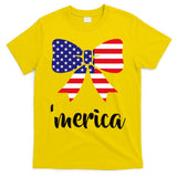 Merica Bow Tie USA Flag T-Shirt