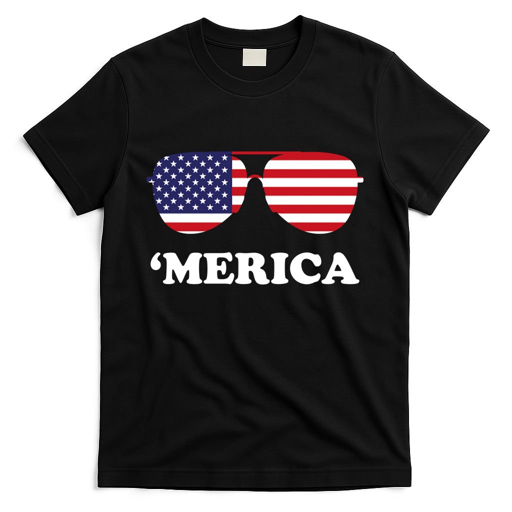 Merica Sun Glasses Shades USA Flag T-Shirt