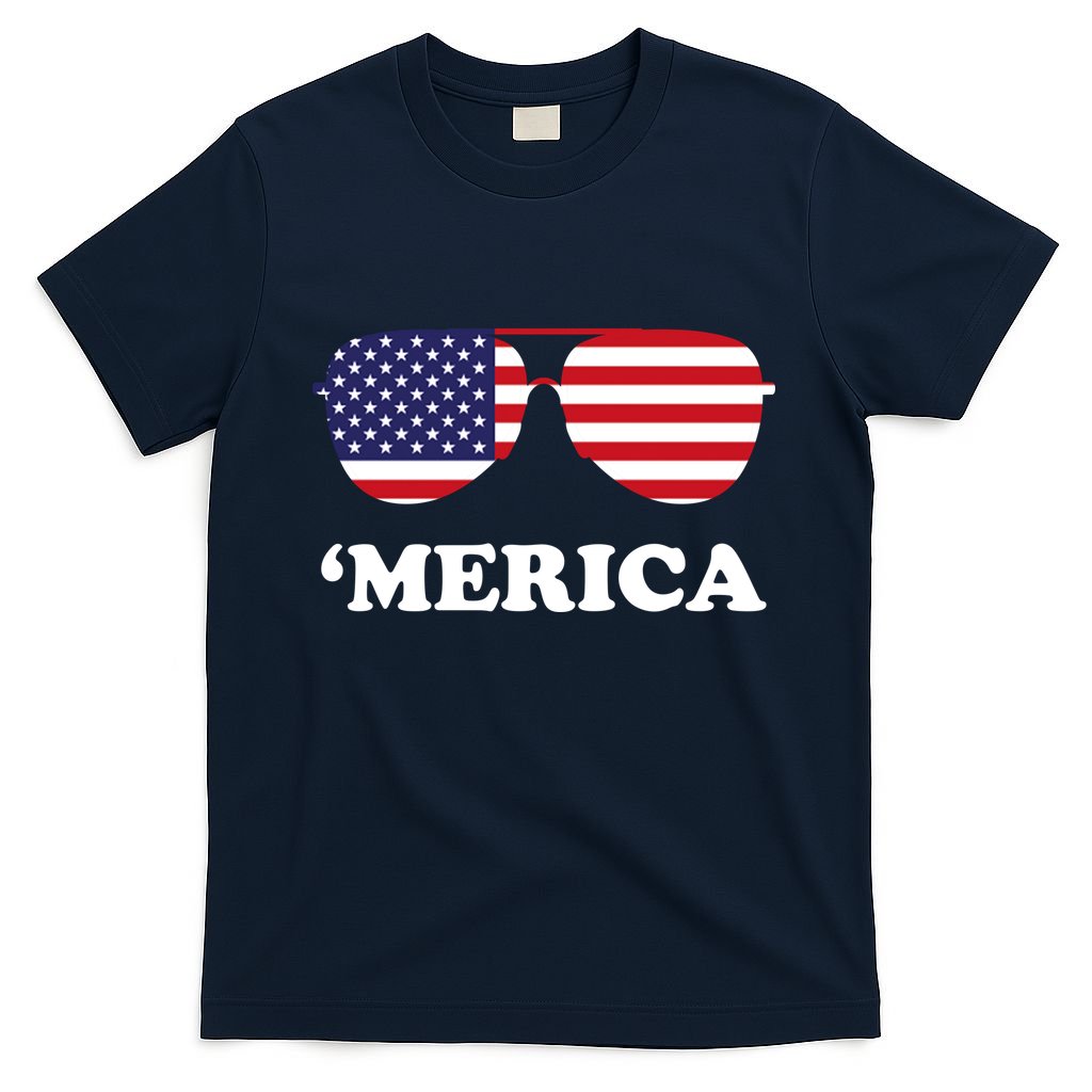 Merica Sun Glasses Shades USA Flag T-Shirt