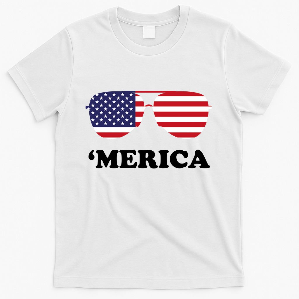 Merica Sun Glasses Shades USA Flag T-Shirt