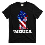 Merica USA American Flag Fist T-Shirt
