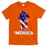 Merica USA American Flag Fist T-Shirt