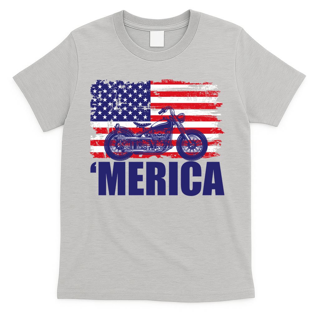 Merica USA Motorcycle  T-Shirt