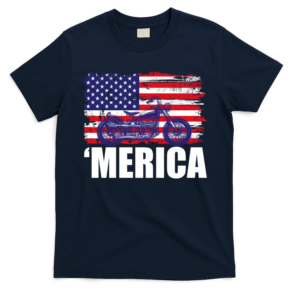 Merica USA Motorcycle  T-Shirt