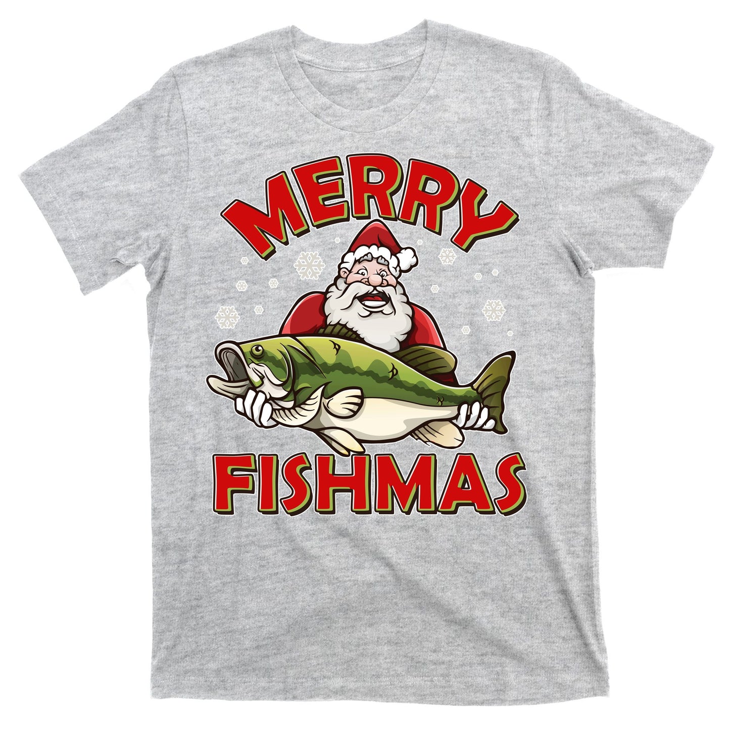 Merry Fishmas Christmas Fish Santa T-Shirt