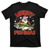 Merry Fishmas Christmas Fish Santa T-Shirt
