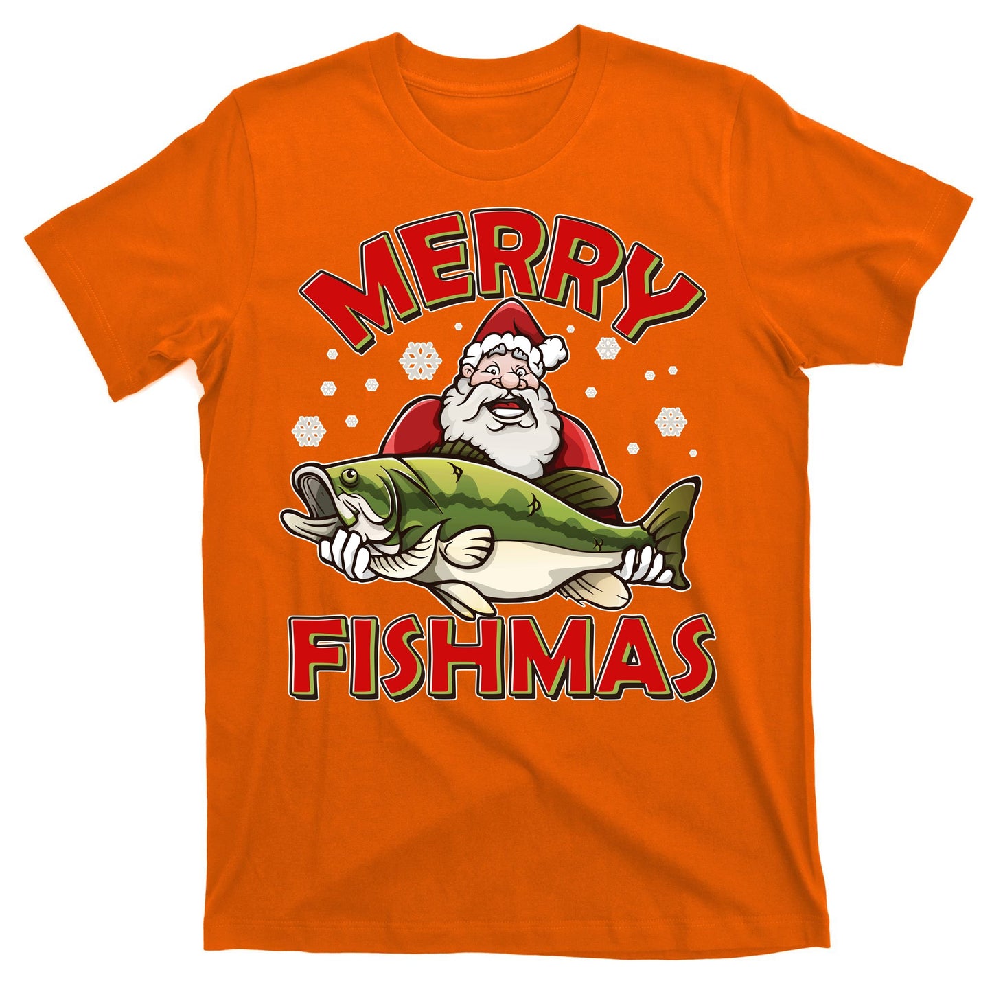 Merry Fishmas Christmas Fish Santa T-Shirt