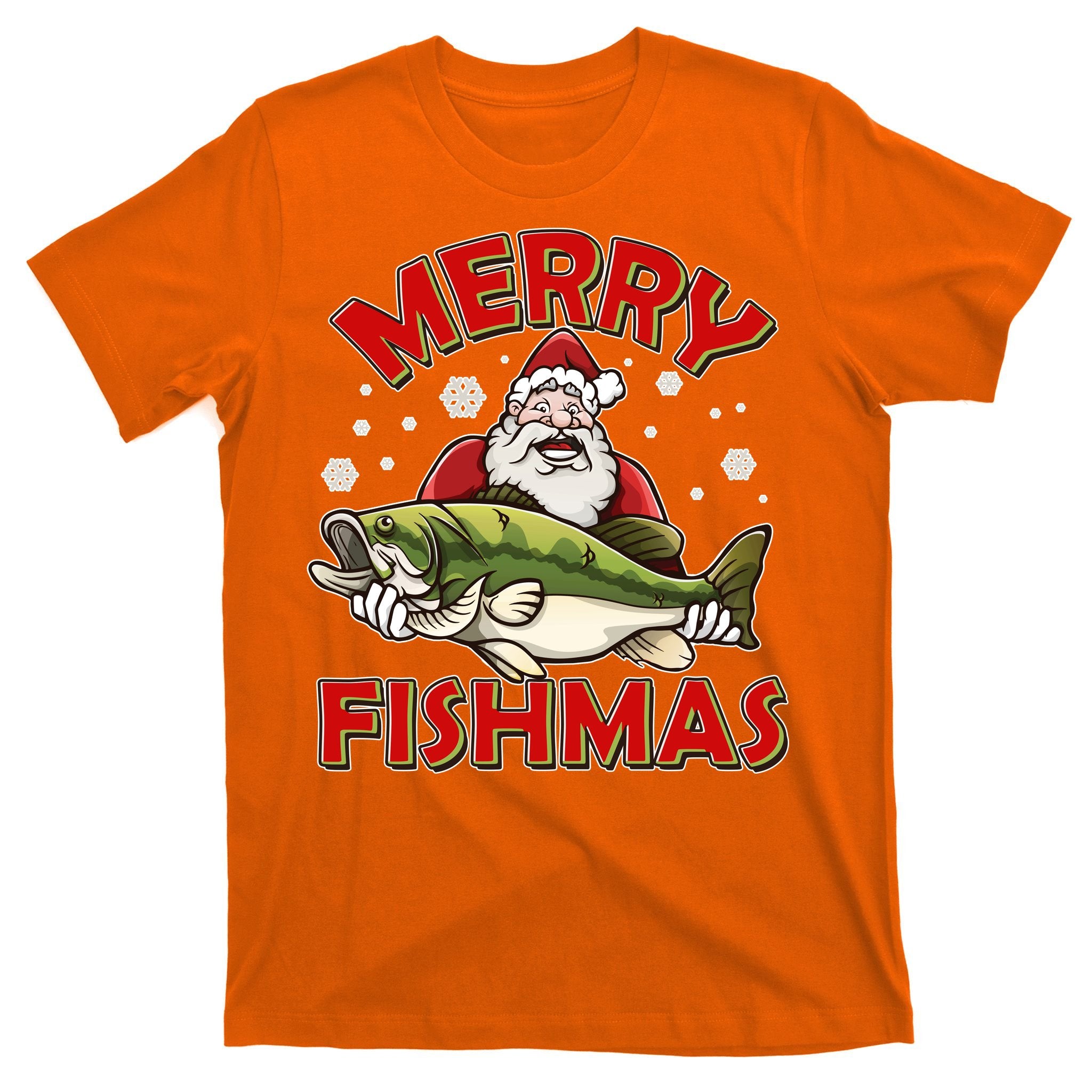 Merry Fishmas Christmas Fish Santa T-Shirt