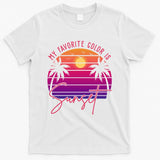 My Favorite Color Is Sunset Summer Retro T-Shirt