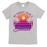 My Favorite Color Is Sunset Retro Summer T-Shirt