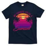 My Favorite Color Is Sunset Retro Summer T-Shirt