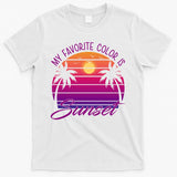 My Favorite Color Is Sunset Retro Summer T-Shirt