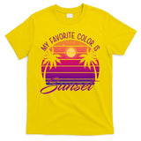 My Favorite Color Is Sunset Retro Summer T-Shirt