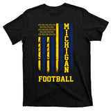 Michigan Football Fan American Flag T-Shirt