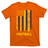 Michigan Football Fan American Flag T-Shirt