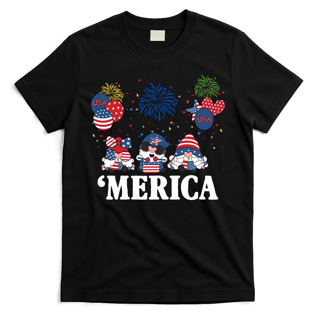 Merica Gnome 4th Of July Celebration T-Shirt