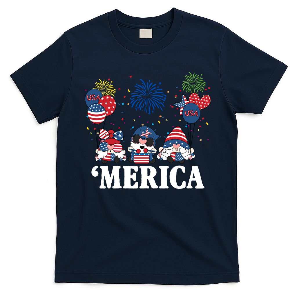 Merica Gnome 4th Of July Celebration T-Shirt