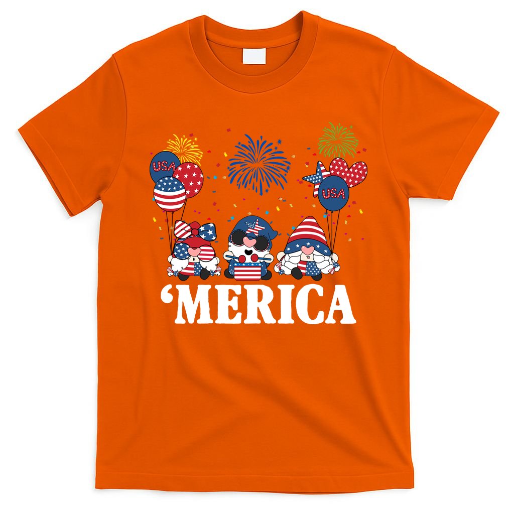 Merica Gnome 4th Of July Celebration T-Shirt