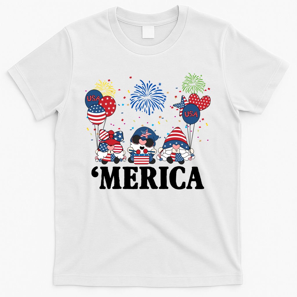 Merica Gnome 4th Of July Celebration T-Shirt