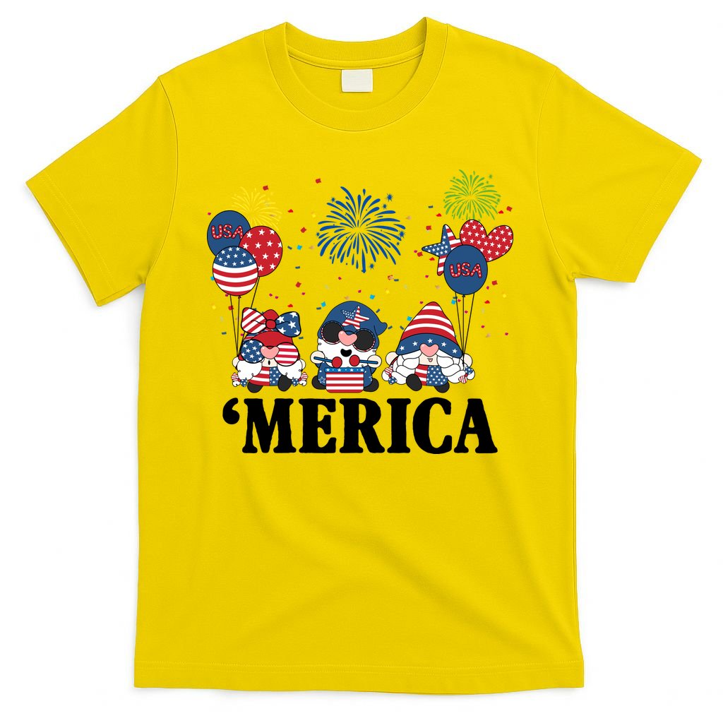 Merica Gnome 4th Of July Celebration T-Shirt