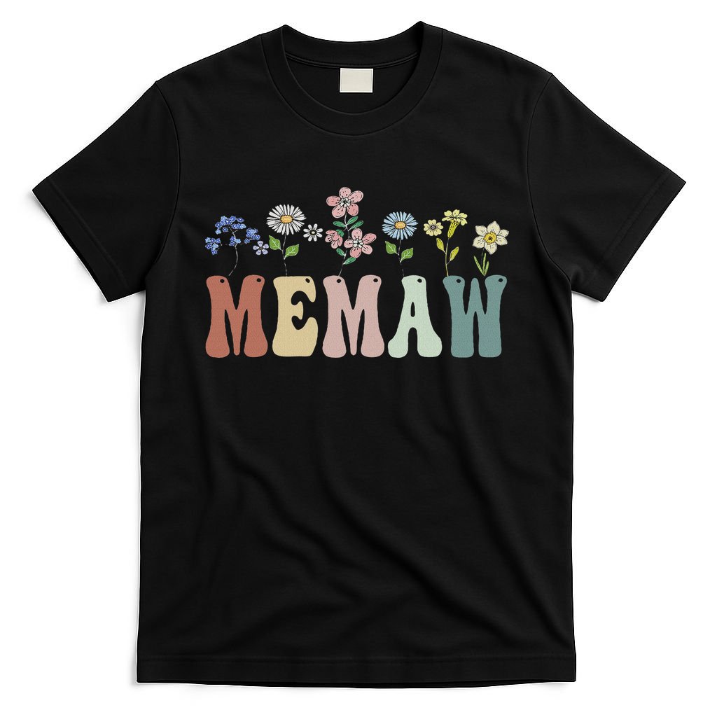 Memaw Gifts Women Wildflower Floral Design Memaw T-Shirt