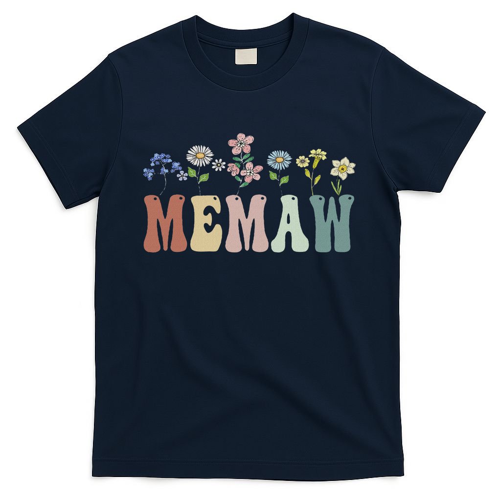 Memaw Gifts Women Wildflower Floral Design Memaw T-Shirt