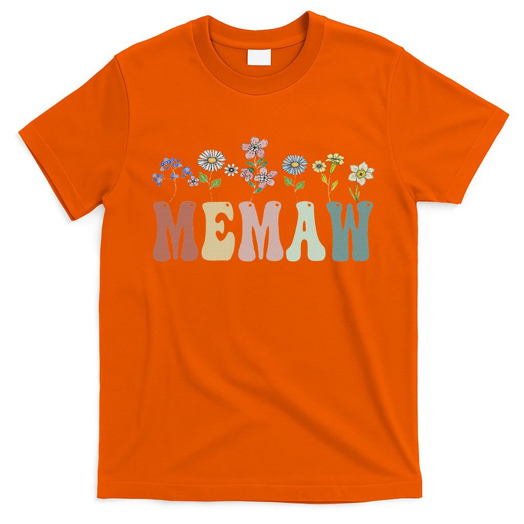 Memaw Gifts Women Wildflower Floral Design Memaw T-Shirt
