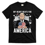 My Heart Beats For America Trump Valentines Day T-Shirt
