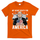 My Heart Beats For America Trump Valentines Day T-Shirt