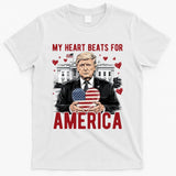 My Heart Beats For America Trump Valentines Day T-Shirt