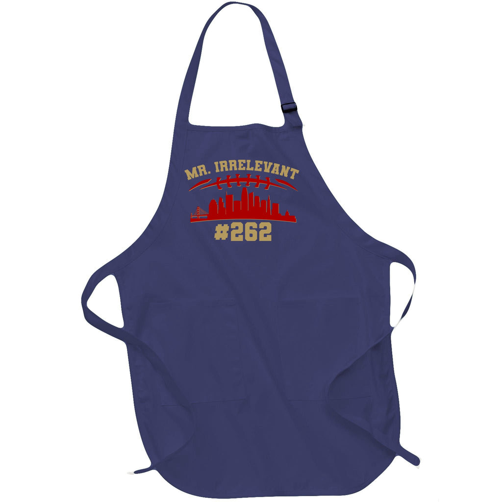 Mr. Irrelevant #262 San Francisco Football Team Colors Full-Length Apron With Pockets